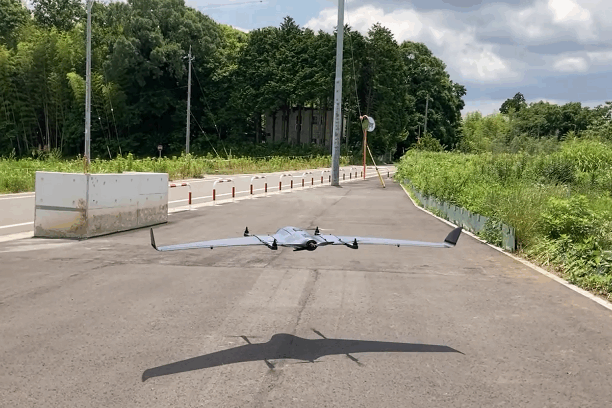 VTOL型ドローン テストフライト